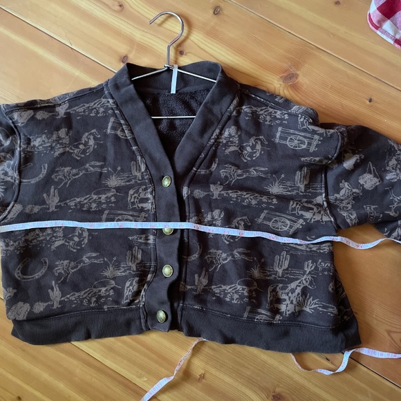 Free People cropped western sweatshirt cardigan - Picture 7 of 7